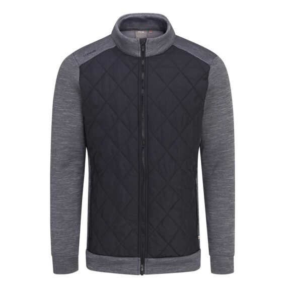 Ping Aaran SensorWarm Full Zip Golf Jacket - Steel Marl/Black