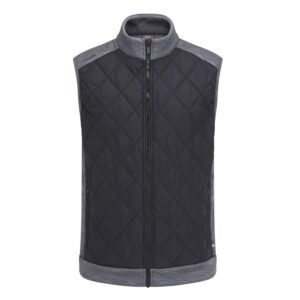Ping Aaran SensorWarm Full Zip Golf Vest - Steel Marl/Black